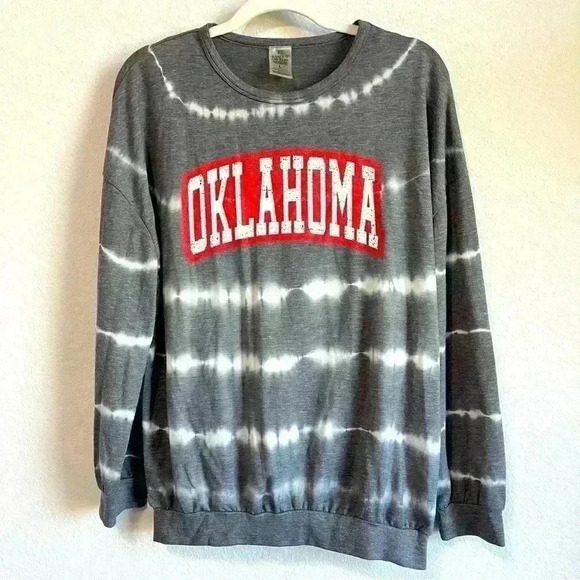 Gameday Couture Heathered Charcoal Oklahoma Sooners Long Sleeve T-Shirt Size L - Picture 1 of 7